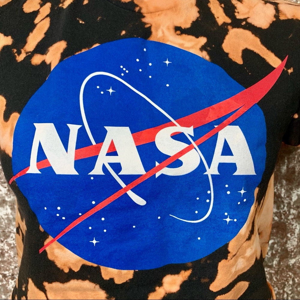 Nasa Cropped Custom Bleach Tee - image 2